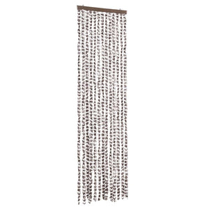Chenille Insektenschutzvorhang Taupe/Weiß 56x185cm
