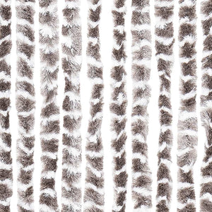 Chenille Insektenschutzvorhang Taupe/Weiß 56x185cm