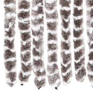 Chenille Insektenschutzvorhang Taupe/Weiß 90x220 cm