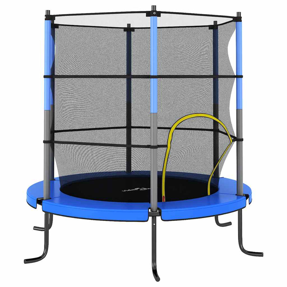 Rundes Trampolin mit Sicherheitsnetz Blau 140x160 cm