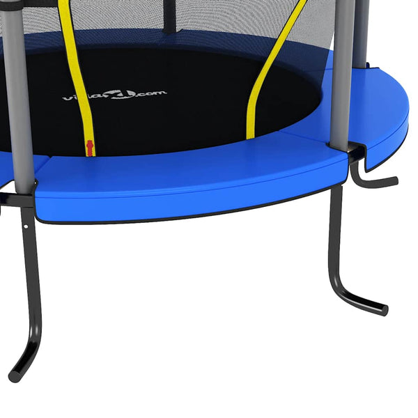 Rundes Trampolin mit Sicherheitsnetz Blau 140x160 cm