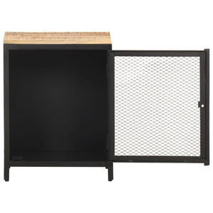 vidaXL Table de chevet 40x30x53 cm Bois de manguier massif brut
