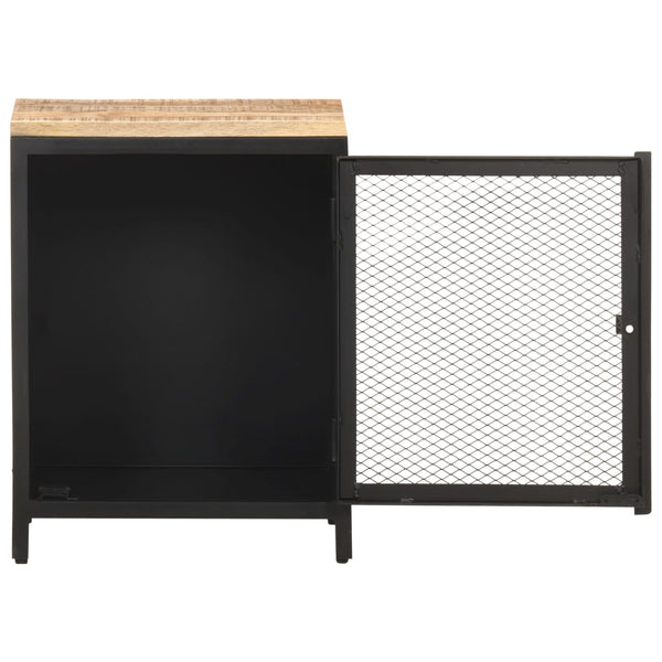 vidaXL Table de chevet 40x30x53 cm Bois de manguier massif brut