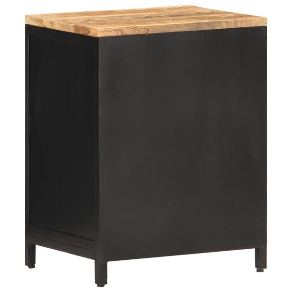 vidaXL Table de chevet 40x30x53 cm Bois de manguier massif brut