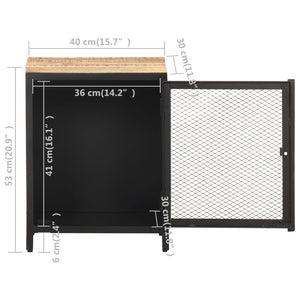 vidaXL Table de chevet 40x30x53 cm Bois de manguier massif brut