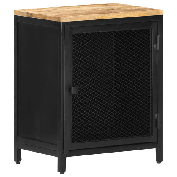 vidaXL Table de chevet 40x30x53 cm Bois de manguier massif brut