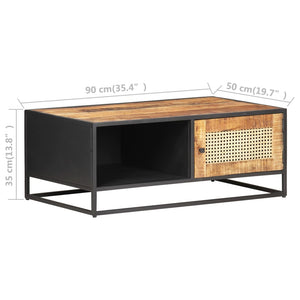 Couchtisch Mango Massivholz 90x50 cm