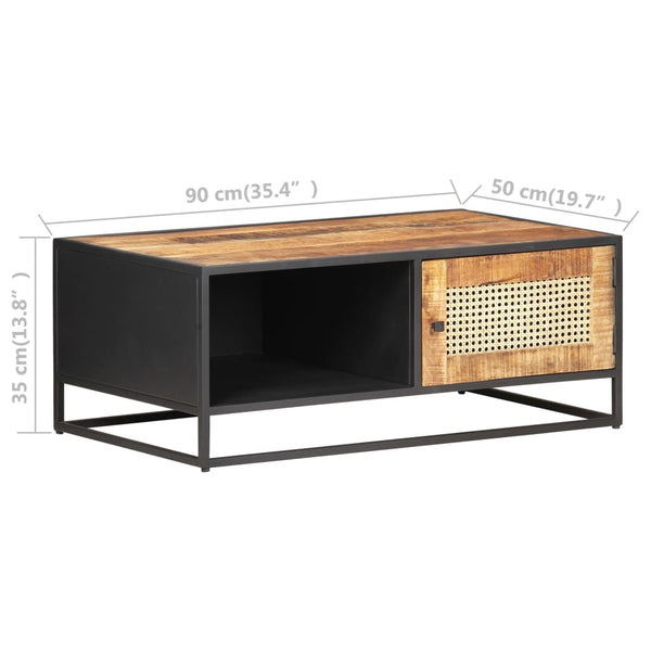 Couchtisch Mango Massivholz 90x50 cm