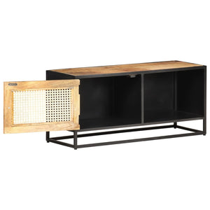 TV-Schrank 90 cm Mangoholz Wiener Geflecht