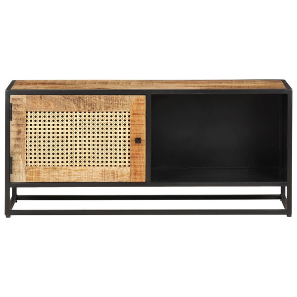 TV-Schrank 90 cm Mangoholz Wiener Geflecht
