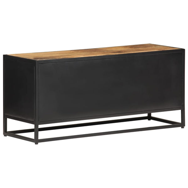 TV-Schrank 90 cm Mangoholz Wiener Geflecht