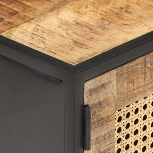 TV-Schrank 90 cm Mangoholz Wiener Geflecht