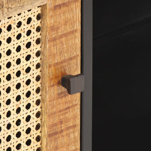 TV-Schrank 90 cm Mangoholz Wiener Geflecht
