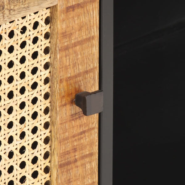 TV-Schrank 90 cm Mangoholz Wiener Geflecht