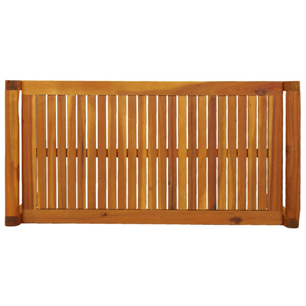 2-tlg. Garten-Lounge-Set mit Dunkelgrauen Kissen Massivholz