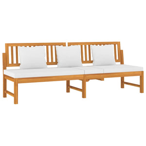 Daybed vidaxL avec coussins crème 200x60x75 cm Bois d'acacia massif