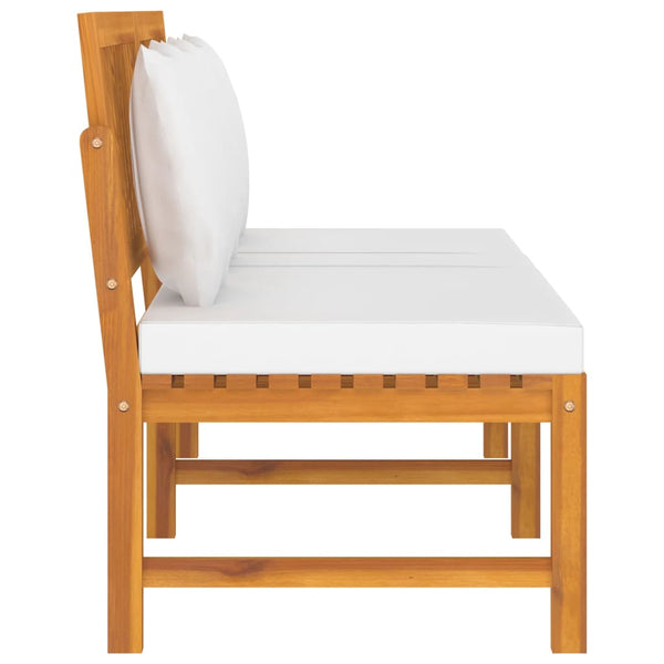Daybed vidaxL avec coussins crème 200x60x75 cm Bois d'acacia massif