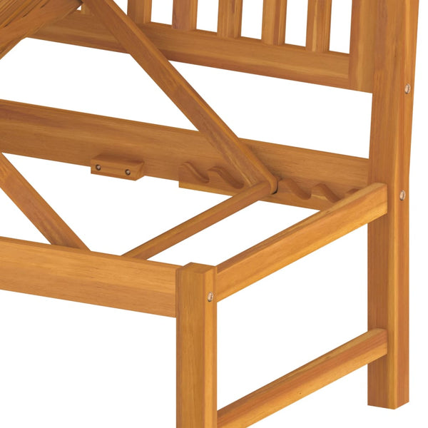 vidaXL Lit de repos avec coussins gris 200x60x75 cm Bois d'acacia massif