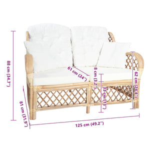 2-Sitzer Rattan Sofa