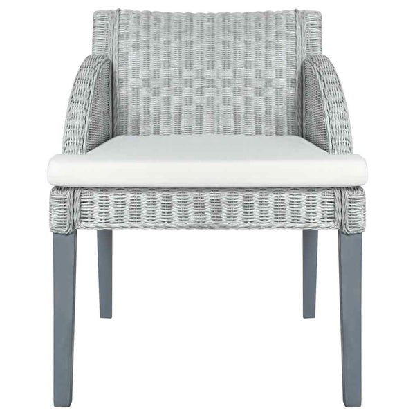 vidaXL Chaises de salle à manger avec coussins 2 pcs Gris rotin naturel