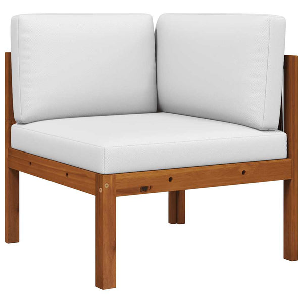Garten-Ecksofas 2-tlg. mit Kissen Holz Akazie & Seil