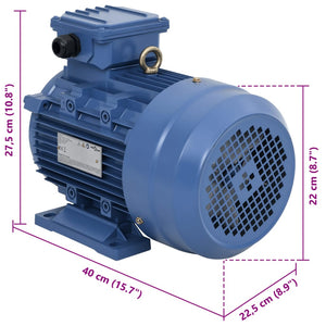 3-Phasen-Elektromotor Aluminium 4 kW 5,5 PS 2-Polig 2840 U/min
