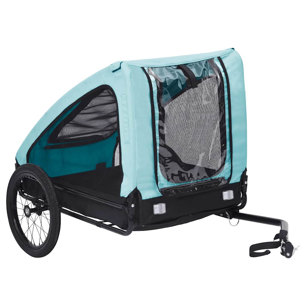 Fahrradanhänger für Hunde – Blau & Schwarz