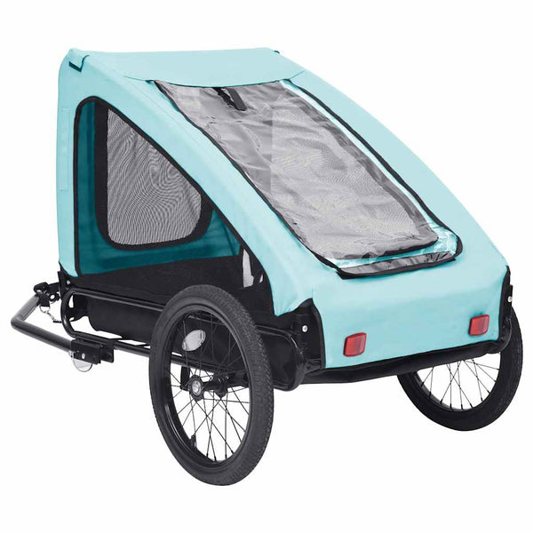 Fahrradanhänger für Hunde – Blau & Schwarz