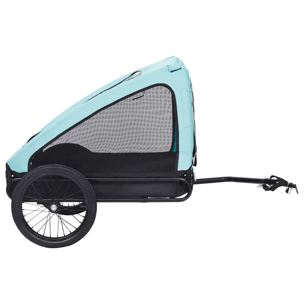 Fahrradanhänger für Hunde – Blau & Schwarz