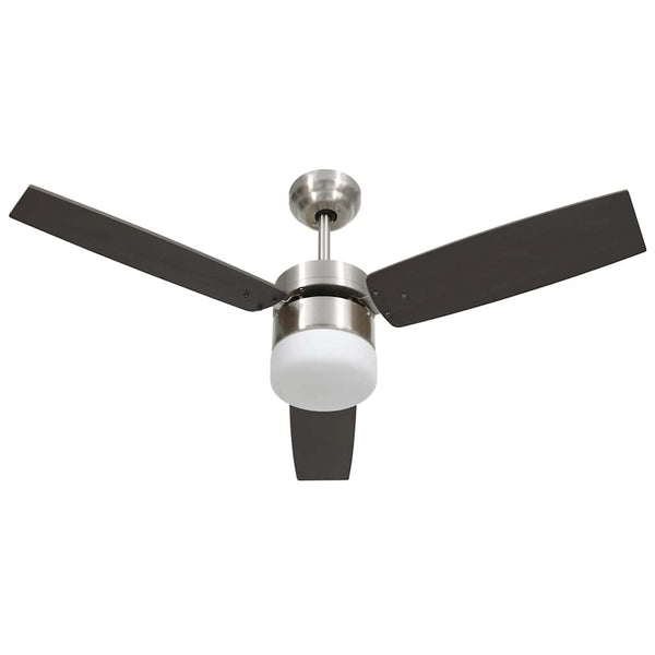 Dunkelbrauner Deckenventilator mit Licht und Fernbedienung