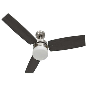 Dunkelbrauner Deckenventilator mit Licht und Fernbedienung