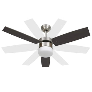 Dunkelbrauner Deckenventilator mit Licht und Fernbedienung