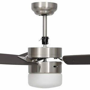 Dunkelbrauner Deckenventilator mit Licht und Fernbedienung