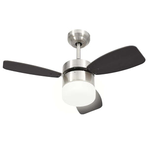 Deckenventilator mit Licht Dunkelbraun 76cm