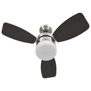 Deckenventilator mit Licht Dunkelbraun 76cm