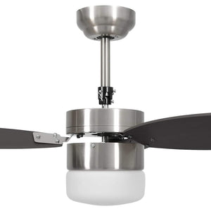 Deckenventilator mit Licht Dunkelbraun 76cm