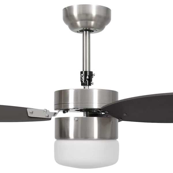 Deckenventilator mit Licht Dunkelbraun 76cm