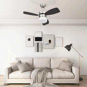 Deckenventilator mit Licht Dunkelbraun 76cm