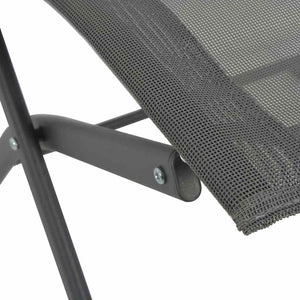 Klappbare Stühle für Außenbereich 4 Stk. Grau Stahl und Textilene