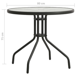 Bistrotisch Anthrazit Ø80x71 cm Stahl