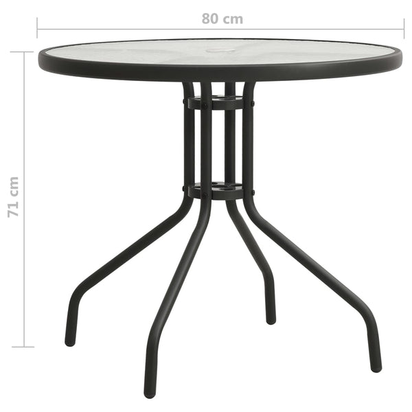 Bistrotisch Anthrazit Ø80x71 cm Stahl