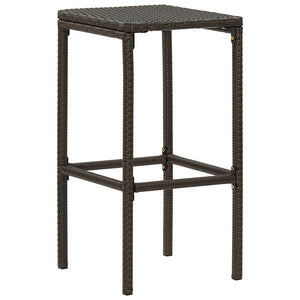 vidaXL Tabourets de bar avec coussins 2 pcs Marron résine tressée