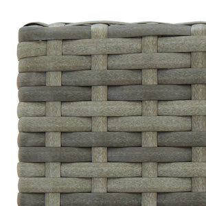 vidaXL Tabourets de bar 2 pcs Gris Résine tressée