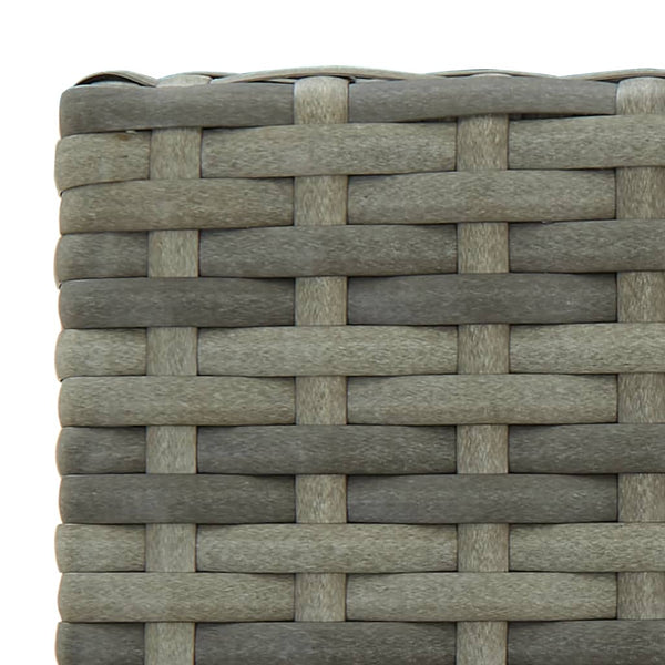 vidaXL Tabourets de bar 2 pcs Gris Résine tressée