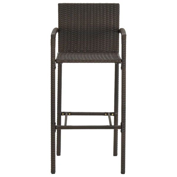 Barhocker 4 Stk. Braun Poly Rattan