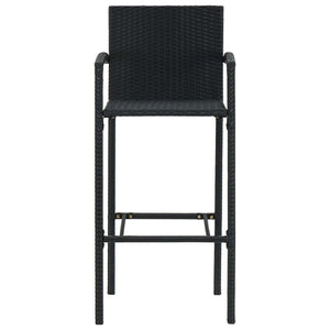 Barhocker 4 Stk. Schwarz Poly Rattan