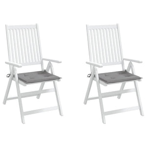 Gartenstuhl-Kissen 2 Stk. Grau 40x40x4 cm Oxford-Gewebe