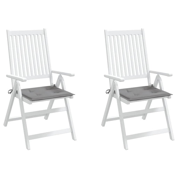 Gartenstuhl-Kissen 2 Stk. Grau 40x40x4 cm Oxford-Gewebe