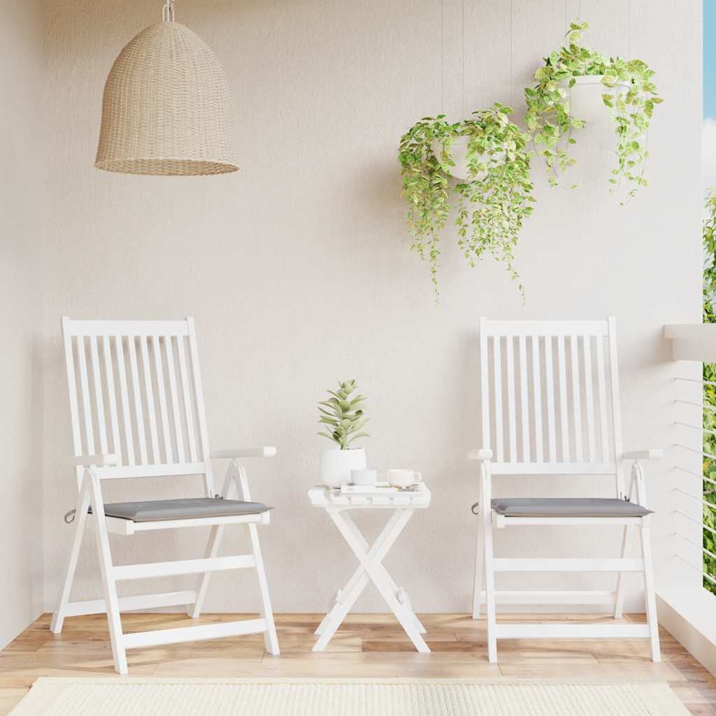 Gartenstuhl-Kissen 2 Stk. Grau 40x40x4 cm Oxford-Gewebe