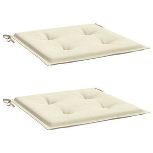 Gartenstuhl-Kissen 2 Stk. Creme 40x40x4 cm Oxford-Gewebe